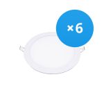 Monipakkaus 6x Bright Choice LED Alasvalo UltraSlim 15W 1200lm 110D - 840 Kylmä Valkoinen | 190mm - Odetnij 175mm