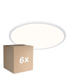Monipakkaus 6x Nordlux LED Kattovalo Oja 42 Valkoinen 24W 2200lm - 830-840 CCT | IP54 - Himmennettävä