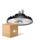 Monipakkaus 4x Noxion LED Highbay Ecowhite V2.0 200W 32000lm 120D - 840 Kylmä Valkoinen | IP65 - 1-10V Himmennettävä