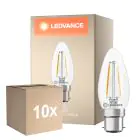 Monipakkaus 10x Ledvance Classic LED B22 Kynttilä Filament Kirkas 1.8W 250lm - 827 Erittäin Lämmin Valkoinen | Korvaa 25W