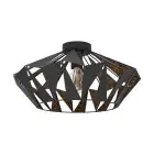 Eglo Kattovalo Carlton 6 Teräs Musta Kupari | IP20 - Sopii 1x E27 
